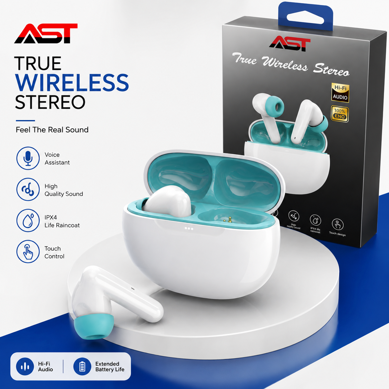 AST TWS G4 Gold Series Earbuds