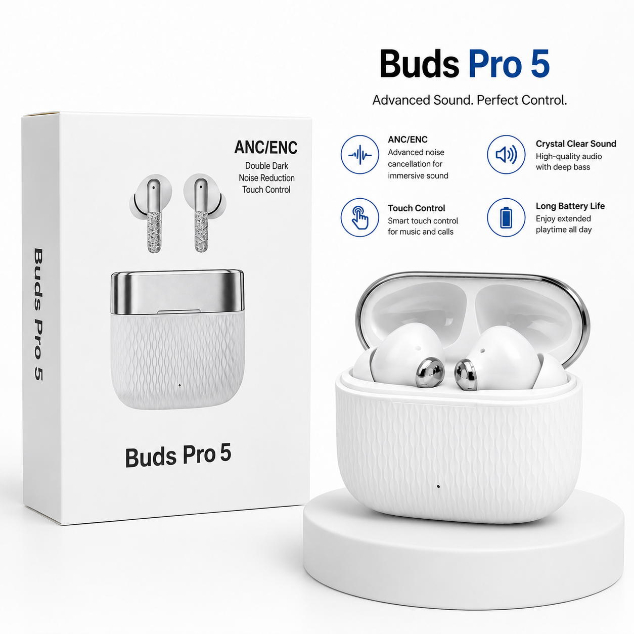 Buds Pro 5 TWS ANC/ENC Earbuds