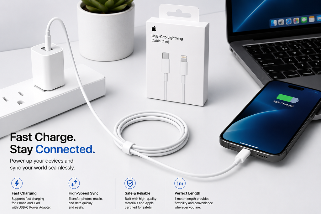 Original Iphone USB C to Lightning Charging Cable 1m