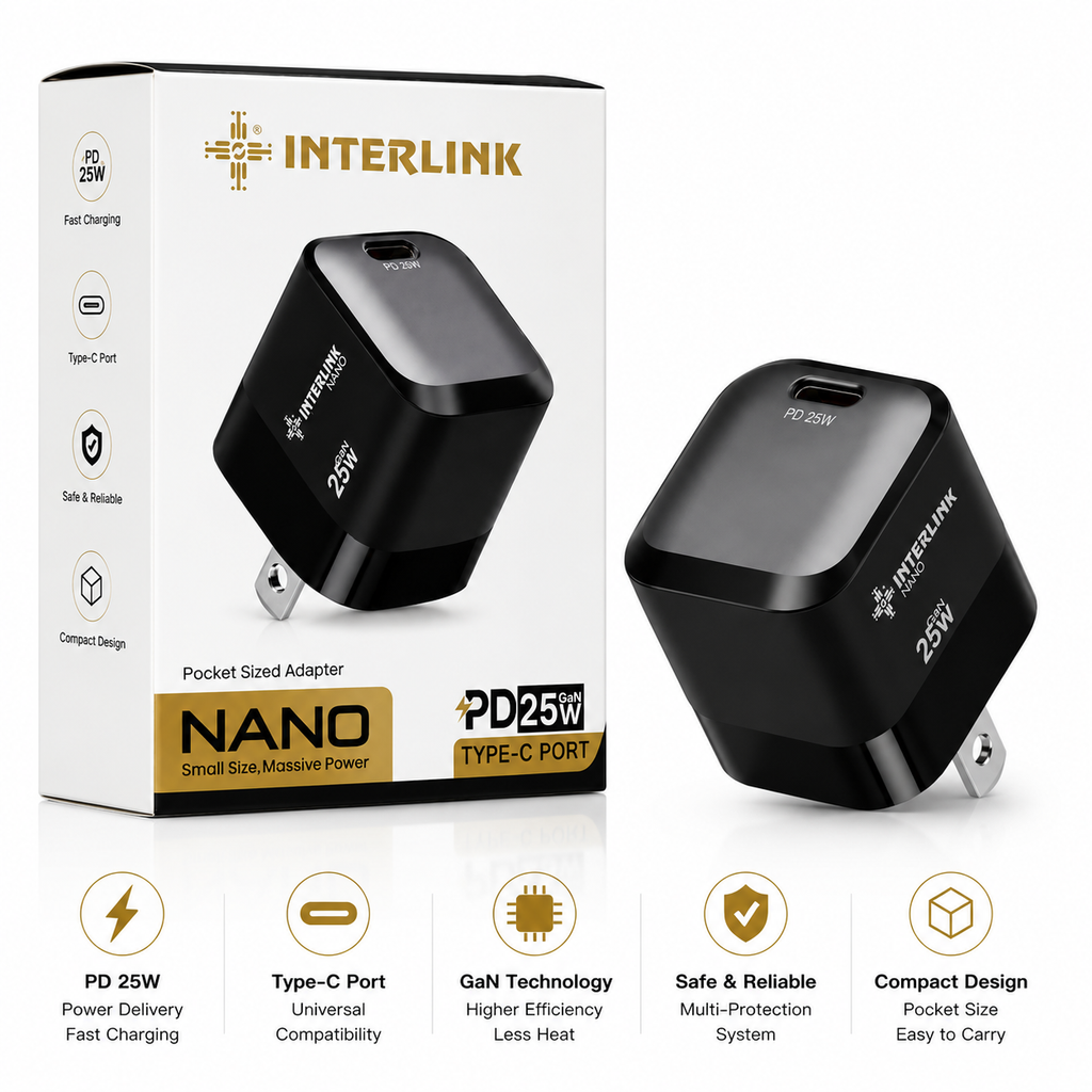 Interlink PD 25W Type C Port Charging Adapter