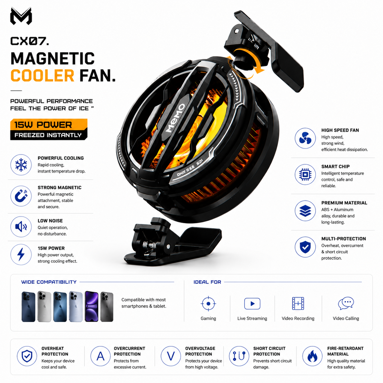 CX07 Magnetic Cooling Fan